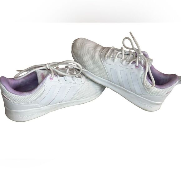 Adidas Women's White/Purple QT Racer 2.0 Running Shoes Size 7.5” - Picture 1 of 8